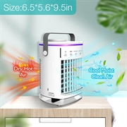Ventilatore portatile CF-006 - Alimentazione USB, 4 velocità, timer, serbatoio dell\'acqua da 700ml - Bianco