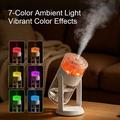 Umidificatore CL37 da 280ml con cristalli di sale e luce d\'atmosfera a 7 colori - Bianco