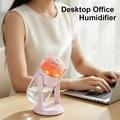 Umidificatore CL37 da 280ml con cristalli di sale e luce d\'atmosfera a 7 colori - Bianco