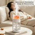 Umidificatore CL37 da 280ml con cristalli di sale e luce d\'atmosfera a 7 colori - Bianco