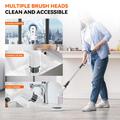CLE-04 Spazzola elettrica cordless 8 in 1 con manico allungabile - Bianco