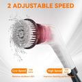 CLE-04 Spazzola elettrica cordless 8 in 1 con manico allungabile - Bianco
