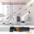 CLE-04 Spazzola elettrica cordless 8 in 1 con manico allungabile - Bianco