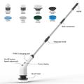 CLE-04 Spazzola elettrica cordless 8 in 1 con manico allungabile - Bianco