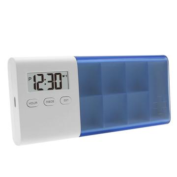Organizzatore intelligente di pillole CR-250 con timer elettronico e 7 scomparti - Blu
