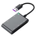 CR375-B Lettore di smart card multi-USB 6-in-1 per schede Smart/SIM/SD/TF/MS/M2 - nero