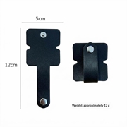 Porta-cavi / auricolari in silicone con bottone a scatto in metallo - Nero