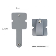 Organizer in silicone per cavi e auricolari con bottone a scatto in metallo - Grigio