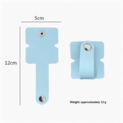 Organizer in silicone per cavi e auricolari con bottone a pressione in metallo - Azzurro