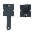 Porta-cavi / auricolari in silicone con bottone a scatto in metallo - Nero
