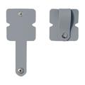 Organizer in silicone per cavi e auricolari con bottone a scatto in metallo - Grigio