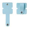 Organizer in silicone per cavi e auricolari con bottone a pressione in metallo - Azzurro