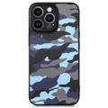 Custodia Ibrida per iPhone 14 Pro Camouflage Series - Blu