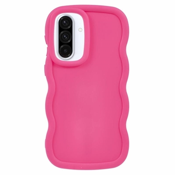 Custodia in TPU Candy Color Wavy per Samsung Galaxy A36/A56 - Rosa Neon