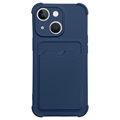 Custodia in silicone per iPhone 13 Card Armor Series - blu navy