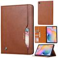 Custodia a portafoglio per set di carte per Samsung Galaxy Tab S6 Lite 2020/2022/2024 - Marrone