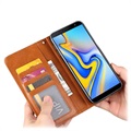 Custodia a Portafoglio per Samsung Galaxy J6+ - Serie Card Set - Marrone