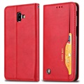 Custodia a Portafoglio per Samsung Galaxy J6+ - Serie Card Set - Rosso