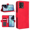 Custodia a Portafoglio Serie Cardholder per Motorola Moto G72 - Rossa