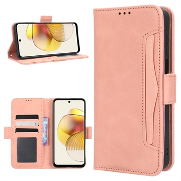 Custodia Portafoglio Serie Cardholder per Motorola Moto G73 - Rosa