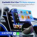 Adattatore Carlinkit HD2CP Pro Wireless CarPlay e Android Auto con ingresso HDMI - Nero