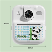 Fotocamera con stampa termica Cartoon Animal Design P02 con obiettivo ruotabile