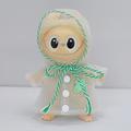 Impermeabile con cappuccio per bambola Labubu 17cm con stampa orso cartoon
