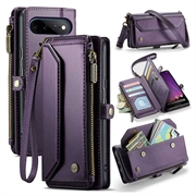Custodia a portafoglio con blocco RFID CaseMe C36 per Google Pixel 11 Pro XL - Viola