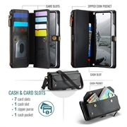 Custodia a portafoglio con blocco RFID CaseMe C36 per Samsung Galaxy Z Fold8 Ultra - Nera