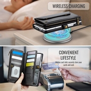 Custodia a portafoglio con blocco RFID CaseMe C36 per Samsung Galaxy Z Fold8 Ultra - Nera