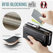 Custodia a portafoglio con blocco RFID CaseMe C36 per Samsung Galaxy Z Fold8 Ultra - Nera
