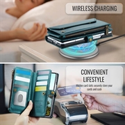 Custodia a portafoglio con blocco RFID CaseMe C36 per Samsung Galaxy Z Fold8 Ultra - Verde