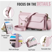 Custodia a portafoglio con blocco RFID CaseMe C36 per Samsung Galaxy Z Fold8 Ultra - Rosa