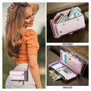 Custodia a portafoglio con blocco RFID CaseMe C36 per Samsung Galaxy Z Fold8 Ultra - Rosa
