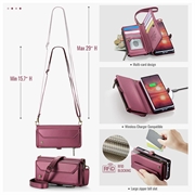 Custodia a portafoglio con blocco RFID CaseMe C36 per Samsung Galaxy Z Fold8 Ultra - Rossa
