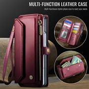 Custodia a portafoglio con blocco RFID CaseMe C36 per Samsung Galaxy Z Fold8 Ultra - Rossa