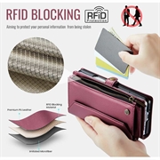 Custodia a portafoglio con blocco RFID CaseMe C36 per Samsung Galaxy Z Fold8 Ultra - Rossa