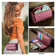 Custodia a portafoglio con blocco RFID CaseMe C36 per Samsung Galaxy Z Fold8 Ultra - Rossa
