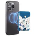 CaseNeo MC-W3 Portacarte magnetico con supporto ad anello - Blu