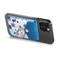 CaseNeo MC-W3 Portacarte magnetico con supporto ad anello - Blu