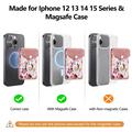 CaseNeo MC-W3 Portacarte magnetico con supporto ad anello - Rosa