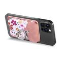 CaseNeo MC-W3 Portacarte magnetico con supporto ad anello - Rosa