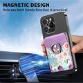 CaseNeo MC-W3 Portacarte magnetico con supporto ad anello - Viola