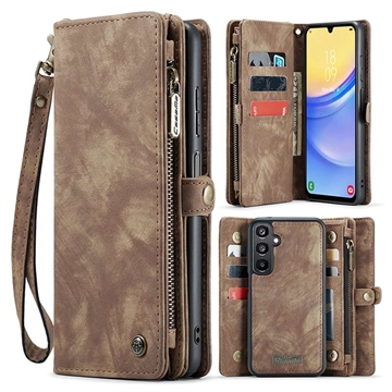 Custodia a portafoglio multifunzionale 2 in 1 Caseme 008 per Samsung Galaxy A16 5G - Marrone