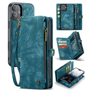 Custodia a portafoglio multifunzionale Caseme 008 2 in 1 per iPhone 16 Plus