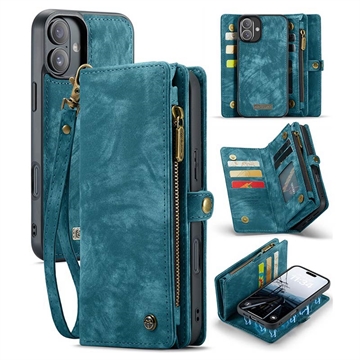 Custodia a portafoglio multifunzionale Caseme 008 2 in 1 per iPhone 16 Plus