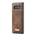 Custodia Multifunzionale CaseMe 2-in-1 per Samsung Galaxy S10+ - Marrone