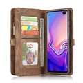 Custodia Multifunzionale CaseMe 2-in-1 per Samsung Galaxy S10+ - Marrone