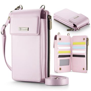 Borsa a tracolla universale Caseme ME50 con protezione RFID - 4"-7.3" - Rosa