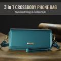 Borsa telefonica a tracolla 3 in 1 Caseme Me30 - 4"-7.5" - Verde